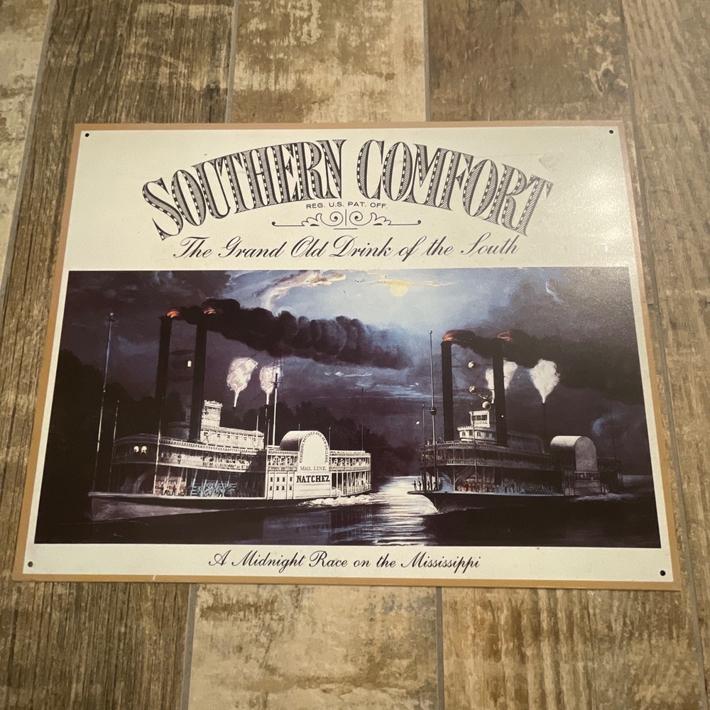 Southern Comfort Metal Bar Sign, 2001, 12.5 x 16 in.